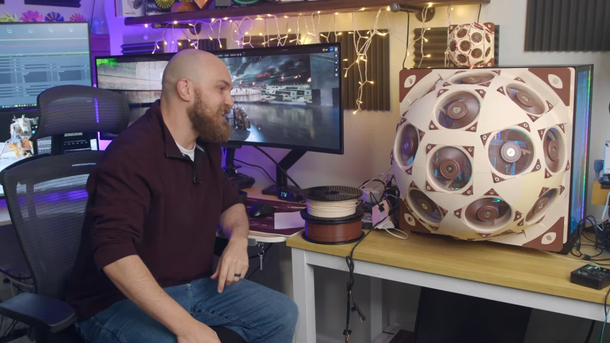 El 'Superdome' de un YouTuber revoluciona la refrigeración de PC con 15 ventiladores Noctua