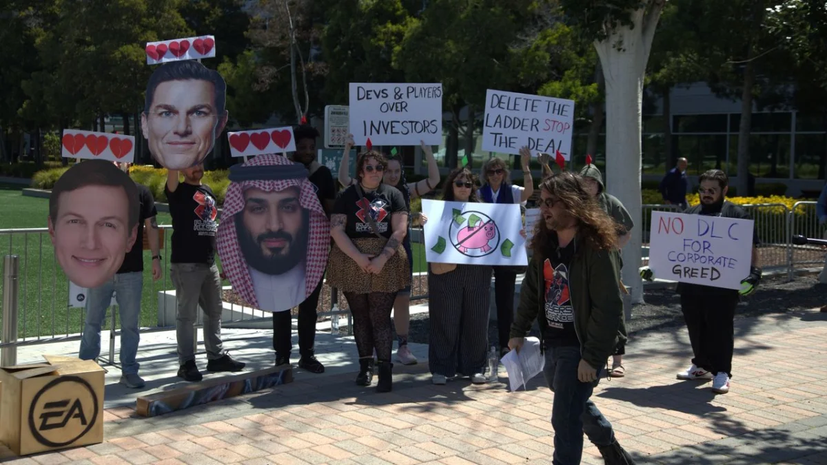 La protesta contra la adquisición de EA por Arabia Saudita moviliza a los gamers.