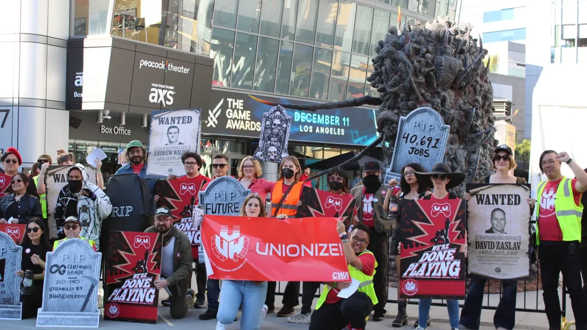 La protesta de trabajadores sindicalizados en los Game Awards sacude la industria del juego