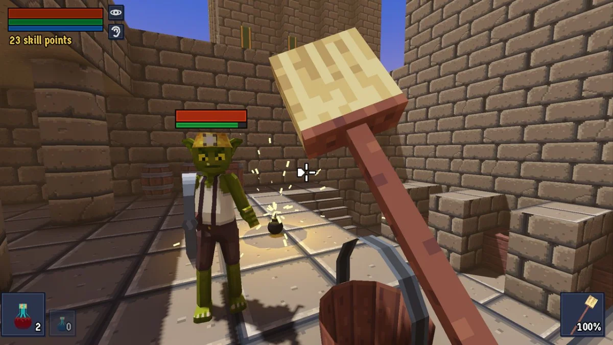Un RPG indie que combina la estética de Minecraft con la jugabilidad de Dark Messiah